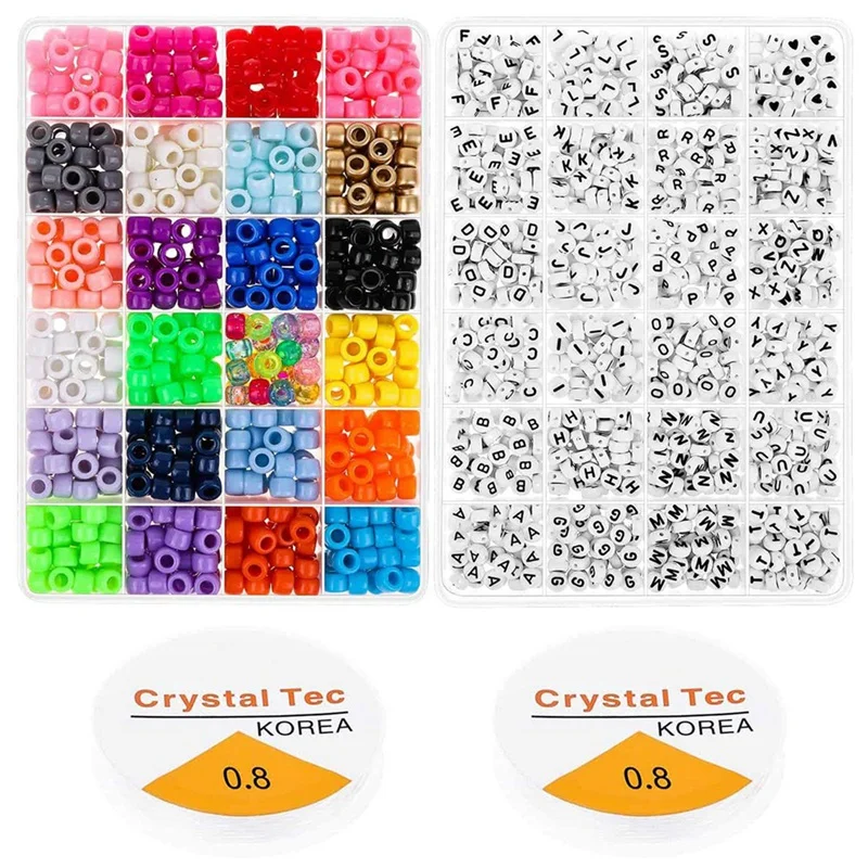 

Акриловые бусины с буквами «сделай сам», бусины из бисера пони, материал для браслета ручной работы, ожерелья, аксессуары для головных уборо...