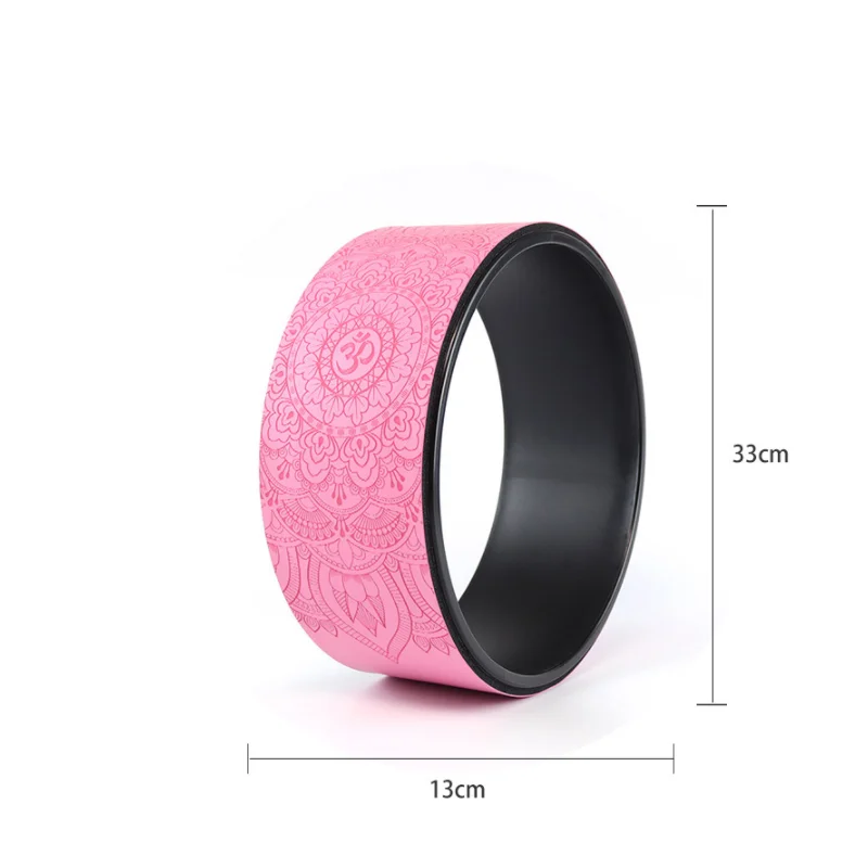 

Rubber Yoga Wheel Pilates with Buddha Lotus Professional TPE Yoga Circles Gym Workout Back Training Tool For Massage Back Wheel