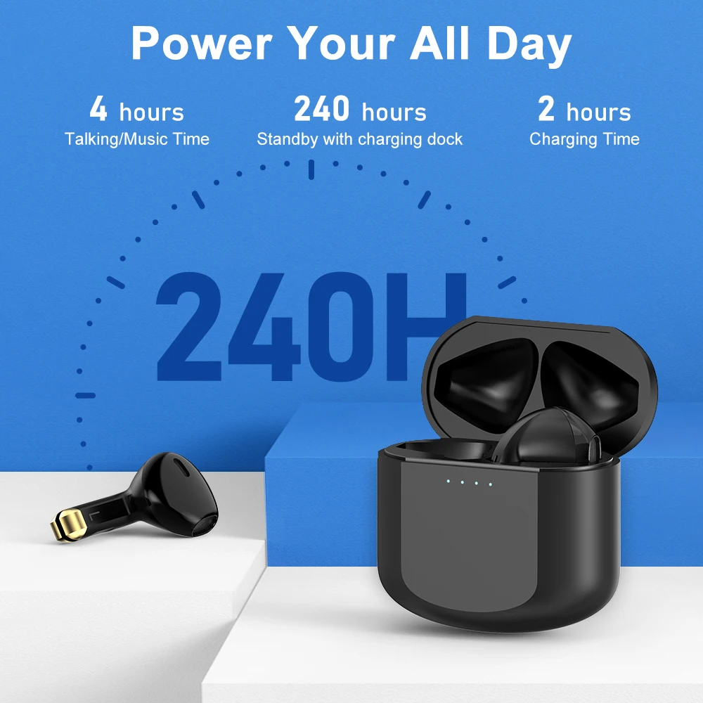 

TWS Bluetooth 5.1 Earphones KOSPET PopBuds Wireless Headphones Charging Box Sports Waterproof Earbuds Headsets With Microphone