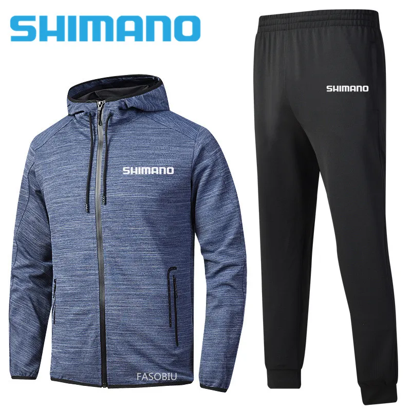 

Рубашка и штаны Shimano для рыбалки, хлопковая дышащая Спортивная одежда для активного отдыха, рыбалки, мужская одежда большого размера для пох...