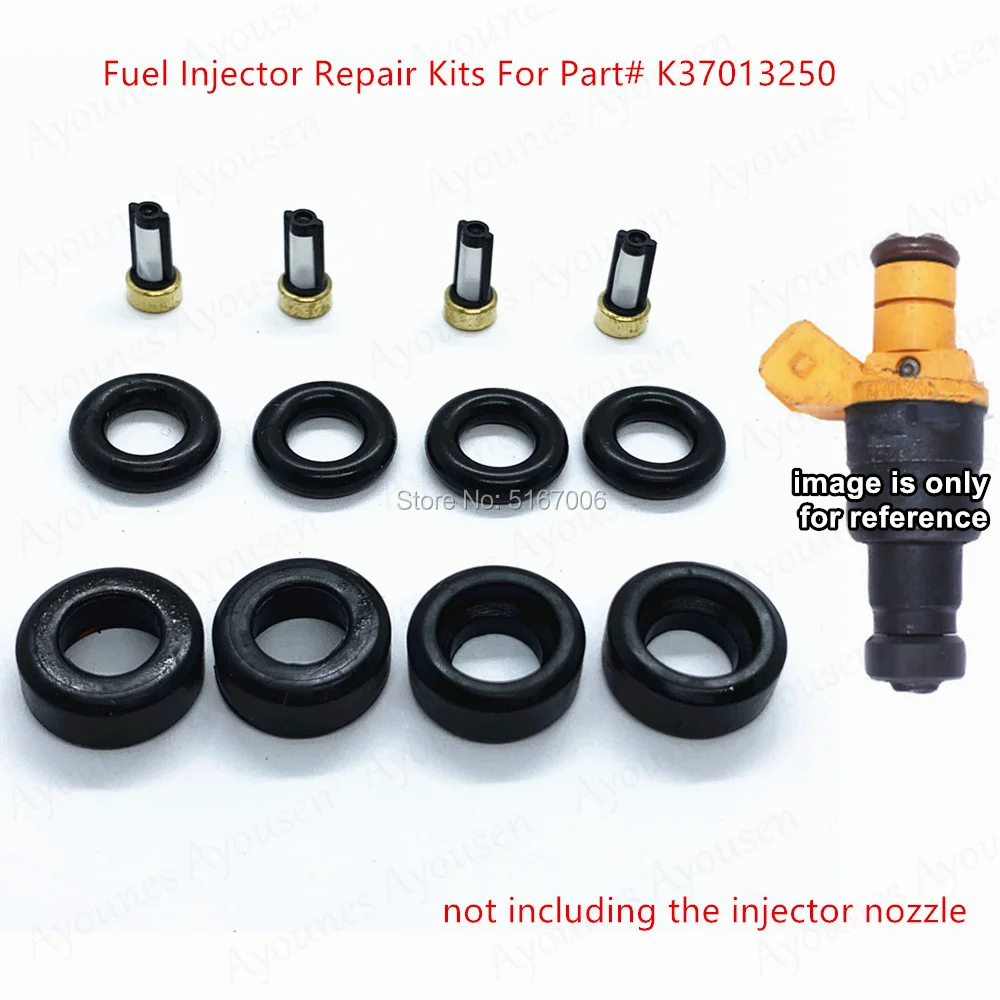 

Оптовые 4 комплекта ремонтных комплектов топливных форсунок для запчасти # К 37013250 Для Kia Pride 1999 Avella 96-99 K370-13-250 (AY-RK340)