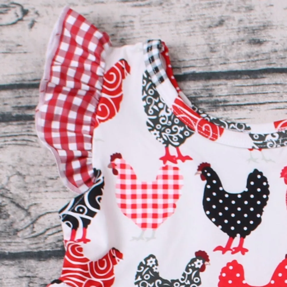 Комплект детской одежды из 2 предметов милый туника с рукавами-фонариками и