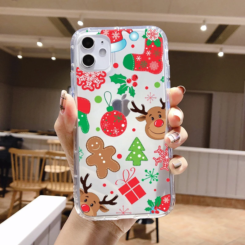 

PUNQZY Merry Christmas Santa Claus Case For iphone 11 PRO MAX 6 7 8 plus 7s 11 XS XR XS MAX SE 2020 Christmas Tree Soft TPU Case