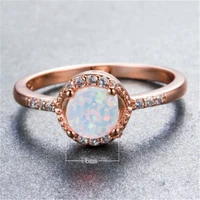 new opal crystal rings for women white elegant rings female engagement wedding bridal jewelry gift size5 11