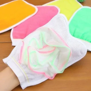 Горячая распродажа! Cuozao полотенце в виде перчатки продукты для ванной Скраб