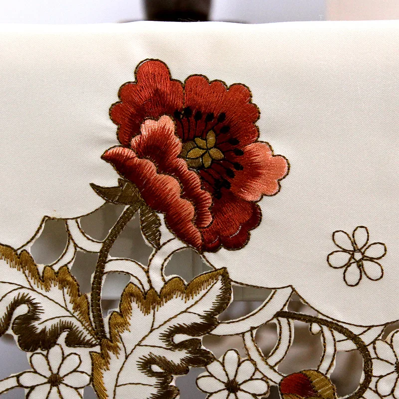 Гордая Роза 4 шт вышитый стола изоляционный коврик напитков подставки коробка