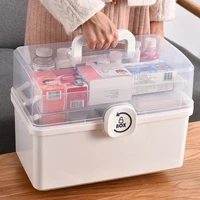 3 layers storage box large capacity medical storage box first aid medicine boxes family medicines box portable medicine chest