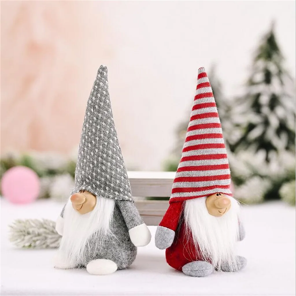 Рождественские украшения лес пожилых изображением смайлика куклы без уход за