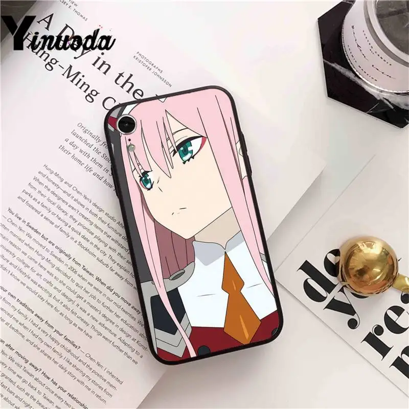 

Yinuoda Zero Two Darling in the FranXX Black Soft Phone Case Capa For iPhone 8 7 6 6S Plus X XS MAX 5 5S SE XR 11 11pro promax