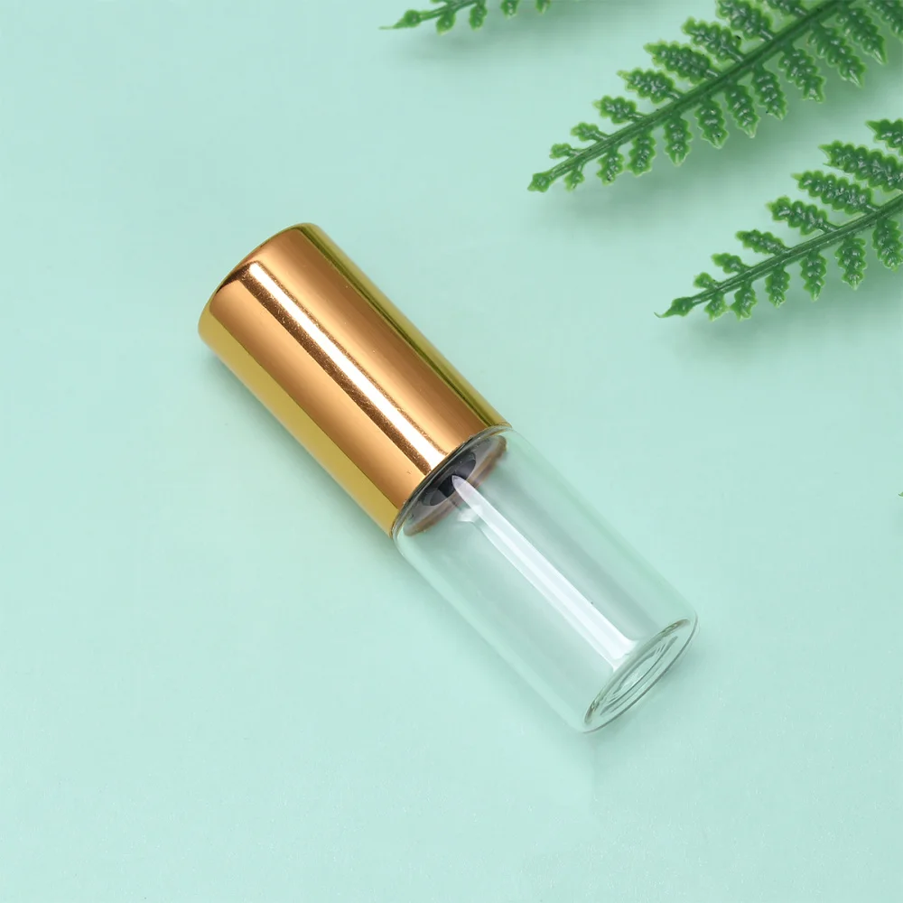

20pcs 3ml Essential Oil Roller Bottle Empty Glass Bottle with Rolling Bead for Smear Perfume(Golden Lid)