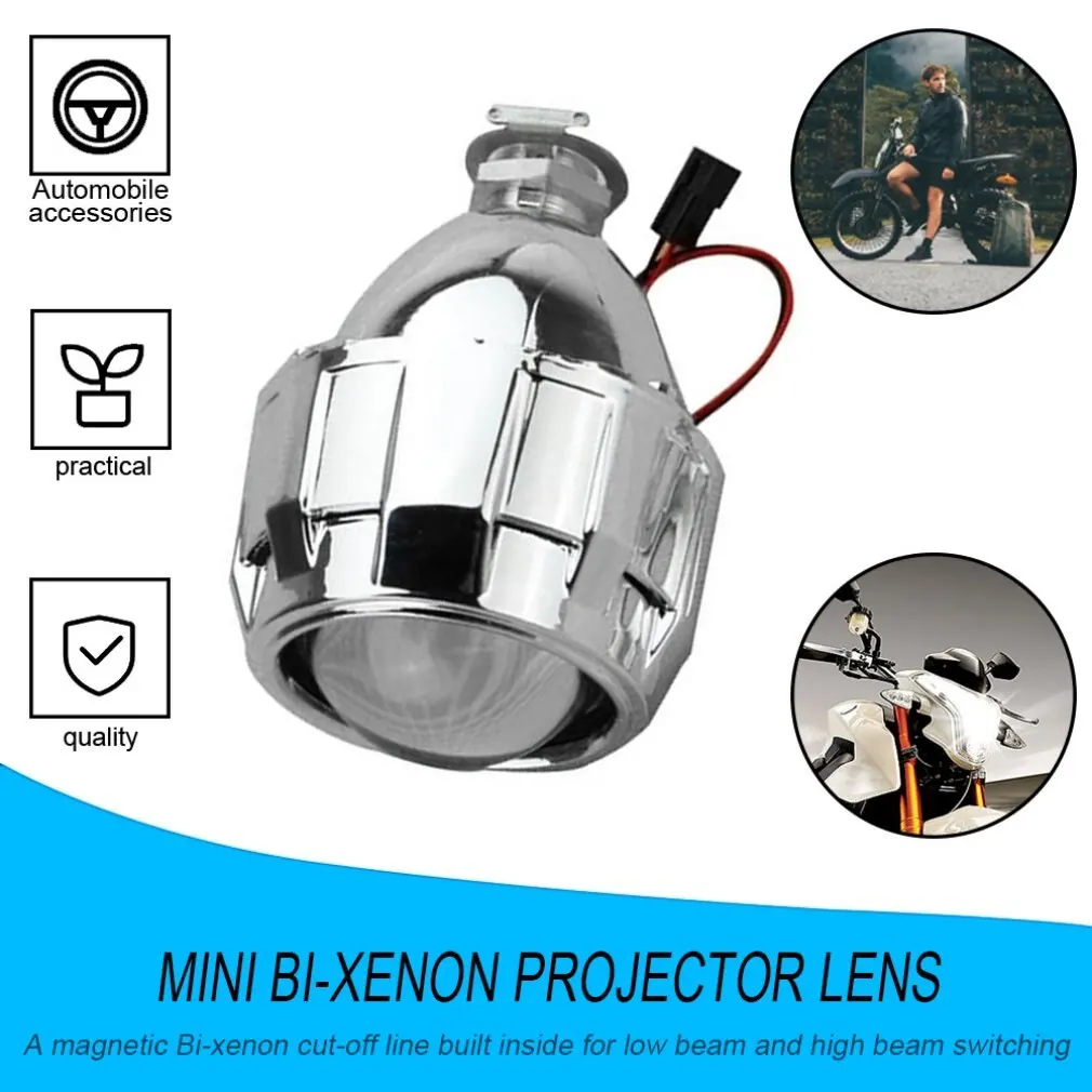 2019 Hot 2.5 inch Xenon Mini Bi-xenon HID Clear Projector Lens Cover Shroud Headlight Custom Headlamp H1 H4 H7 Silver | Автомобили и