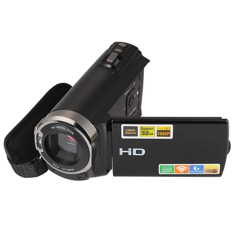 3," TFT lcd сенсорный экран видео камера видеокамера 1080P Full HD 20MP 16X зум Цифровая видеокамера рекордер DVR видеокамера