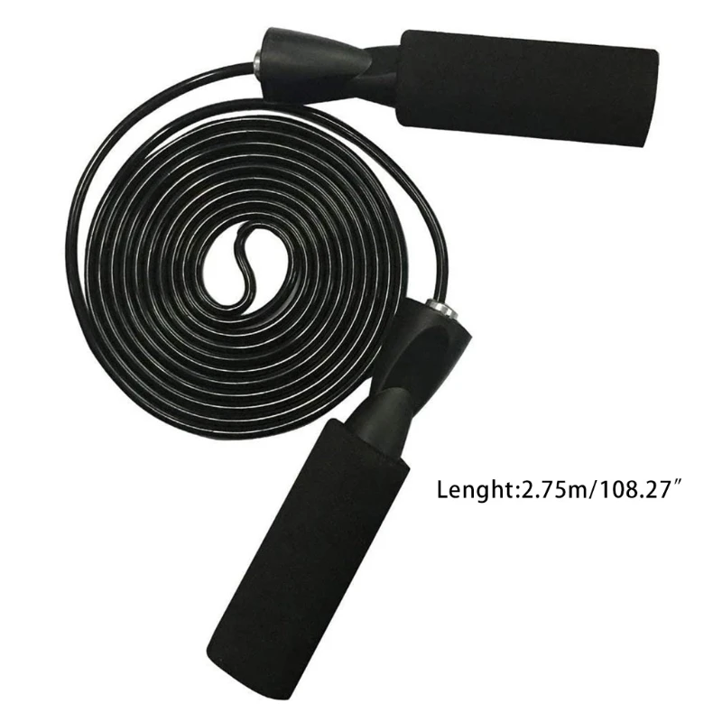 

Aerobic Exercise Boxing Skipping Jump Rope Adjustable Bearing Speed Fitness Skipping Rope Black Wire Jump Rope