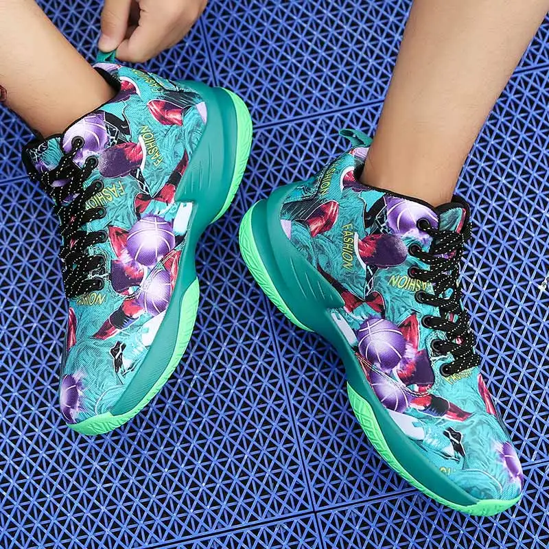 Fashion Superstar Printed High top Basketball Shoes Men Platform Non-slip Hip-hop Men Sneakers Basketball zapatos de baloncesto