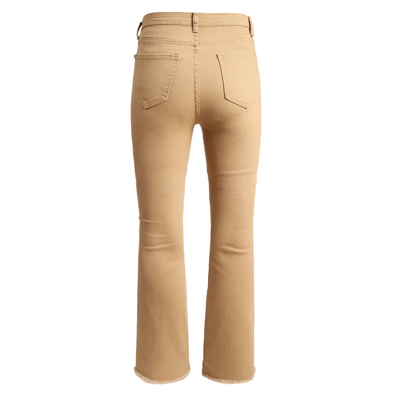 

Women's jeans woman high waist Flared Jeans Khaki Black Brown Pants Women's pants for women clothing trouser Jean women trousers