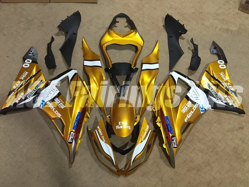 

Injection New ABS Motorcycle Whole Fairing Kit fit for Kawasaki Ninja 599 ZX6R 636 2013 2014 2015 2016 2017 2018 Golden matte
