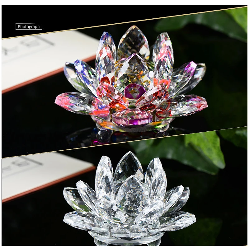 Кварцевый Хрустальный цветок Лотос для поделок фэн шуй коллекция декора