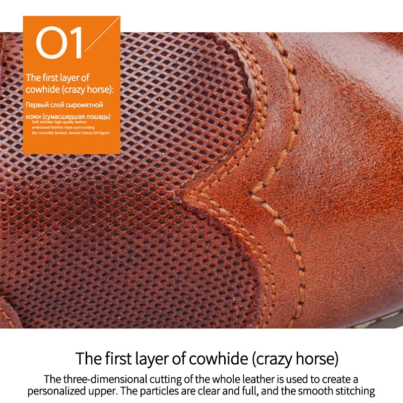 Мужские классические туфли ZFTL из натуральной кожи мужская обувь большого