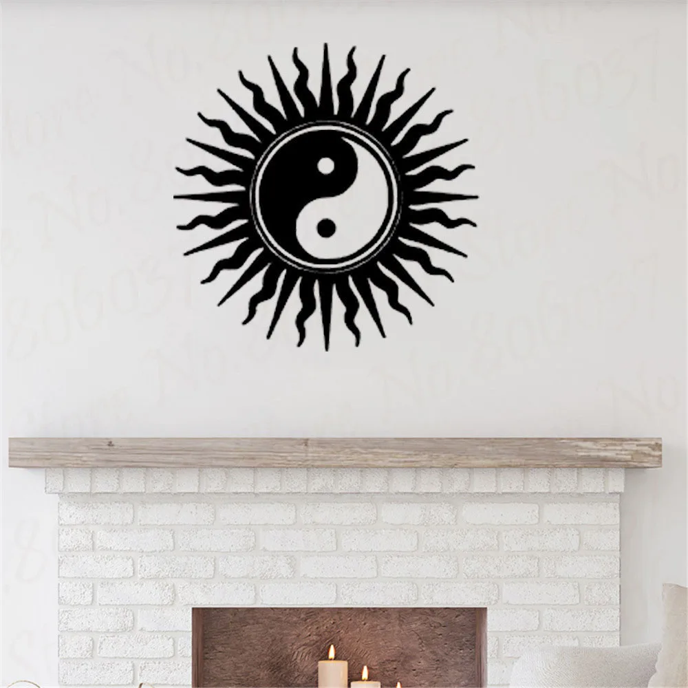 

YinYang Design Mandala Wal Sticker Buddha OM Vinyl Wall Decal Yoga Studio Décor Self Adhesive Mandala Wall Poster WL1695