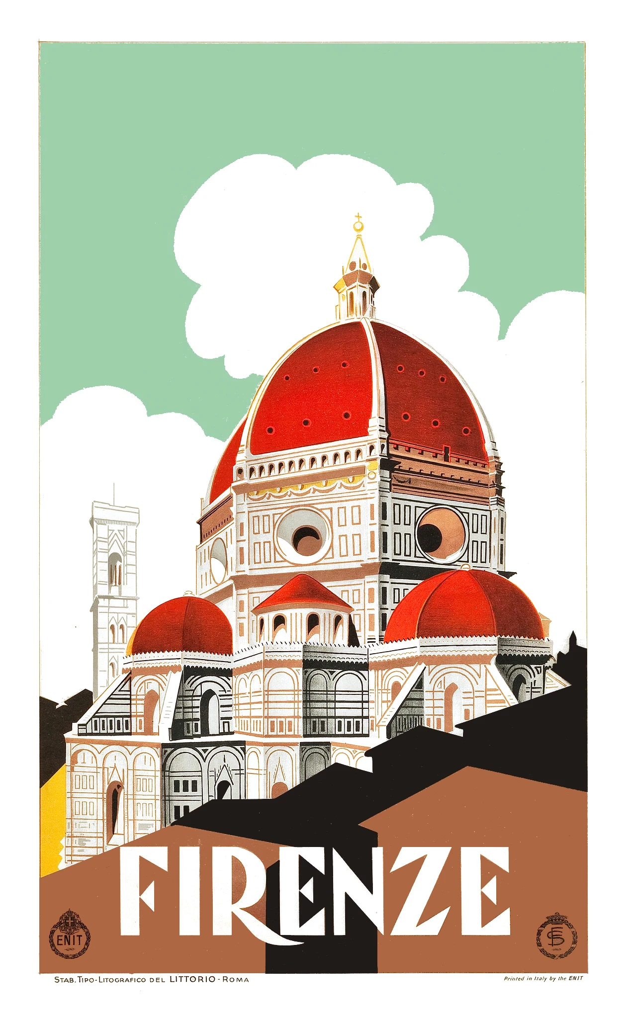 Красный Ретро путешествия плакаты Италия Milano Firenze холст живопись старинный крафт детский плакат классические настенные художественные наклейки для детской - Цвет: Красный
