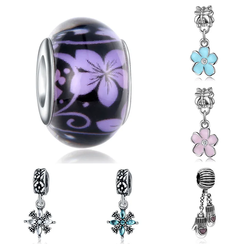 Fit Pandora шармы плата Де Ли Серебро 925 оригинальный браслет ювелирные изделия