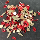 YanRuo смешанные размеры светильник лый Сиам Кристалл разные формы ногтей Стразы дизайн ногтей Блеск 3D Стразы лак Маникюр украшение