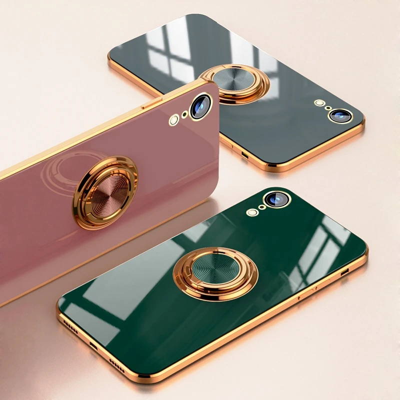 

IPhone 12 Pro case, luxury TPU case with metal ring, iPhone 12 Pro protection,