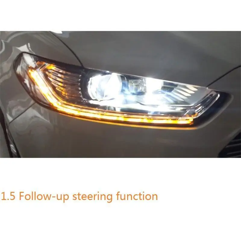 MODEL R Drl Luces Para Auto Assessoires светодиодные боковые поворотники Automovil фары Задние Автомобильные фары в сборе 13 14 15 16 для Ford Mondeo - Цвет: MODEL R