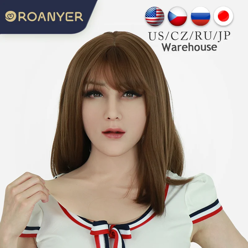 Roanyer May Реалистичная силиконовая Сексуальная женская маска поддельное лицо для