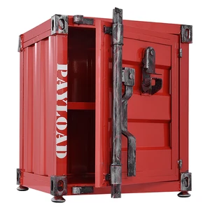 Винтажный металлический промышленный тематический контейнер для дивана, журнальный столик, тумбочка, ночной столик, стул, украшение для бара, клуба