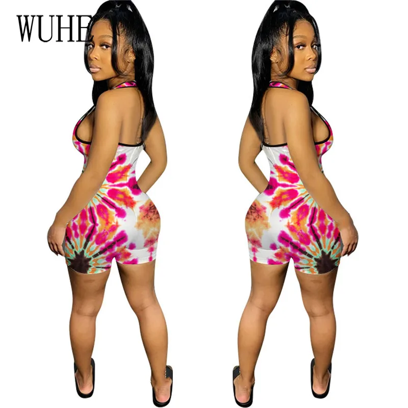 

WUHE Halter Sexy Hollow Out Rompers Package Hip Skinny Off Shoulder Sleeveless Summer Vintage Streetwear Nightclub Party Overall