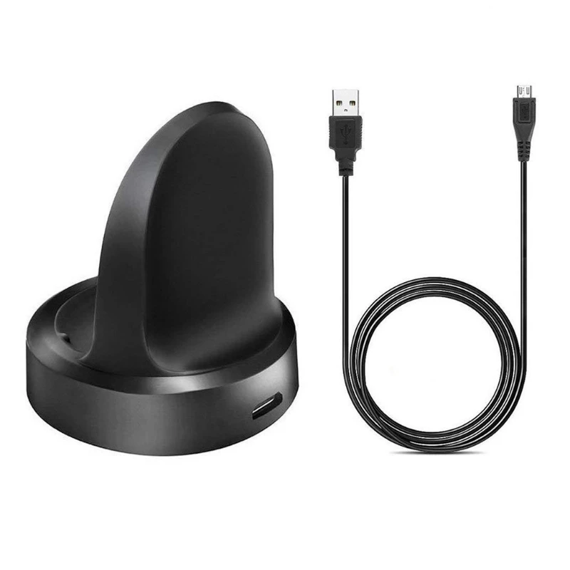 

45mm Portable Charging Cradle Dock Charger stand with USB Cable Black Fashion Type Magnetic Adhesion Charger Black