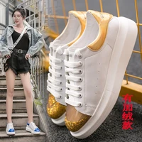 2020 spring new starry white shoes female stars celebrity inspired casual non slip sports increased single shoes women