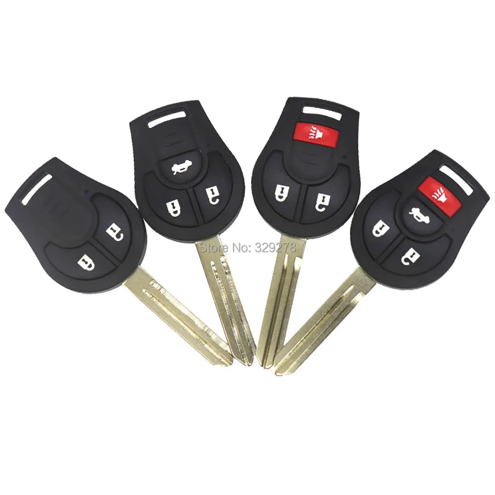 10pcs/lot car remote control key shell for nissan 2 3 4 Button Geniss Sylphy Tiida Teana Paladin fob selling | Автомобили и
