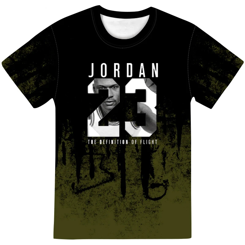 

Summer 2021 23 3D T-Shirt Men Camo O Collar Fashion Print 23 Hip Hop T-Shirt Casual Top New Summer Men Short Sleeve Top