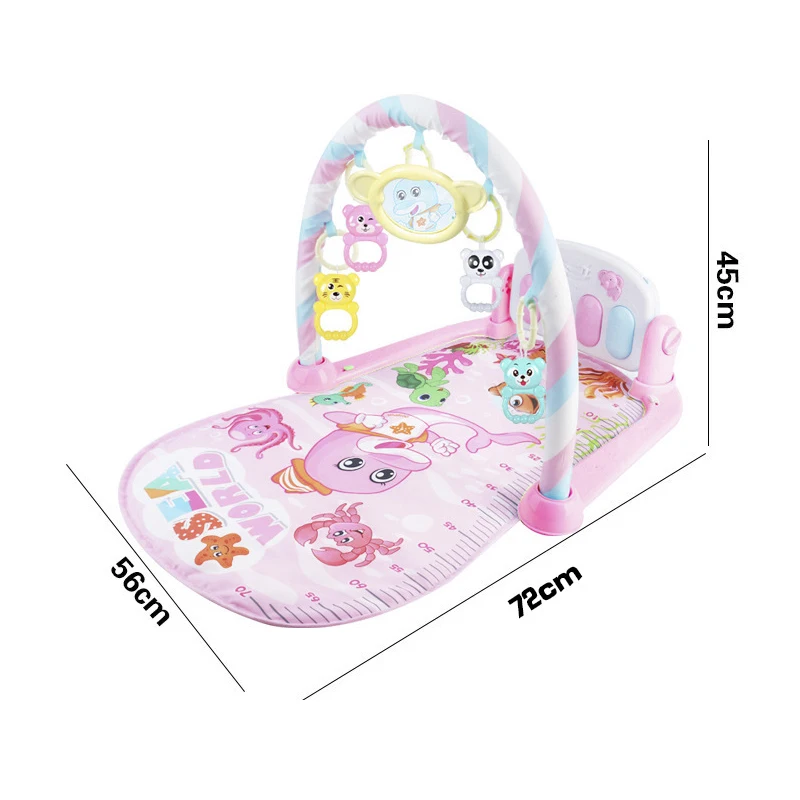 

3 In 1 Baby Gym Puzzles Play Mat Soft Lighting Rattles Music Toys For Babies Educational Toys Play Piano Keyboard Baby Gifts