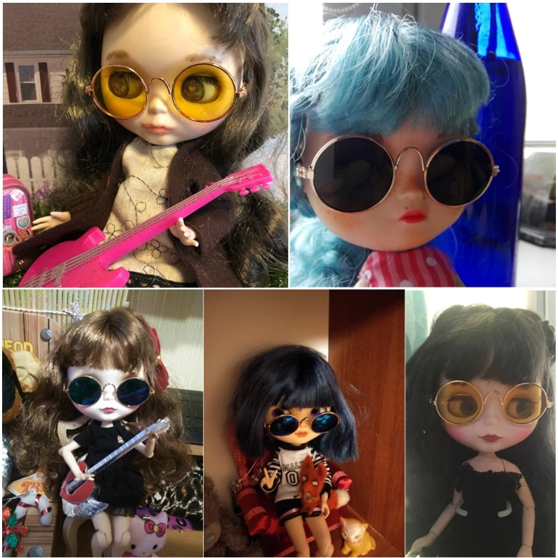 Куклы крутые очки ПЭТ солнцезащитные для BJD Blyth американская игрушка девочек