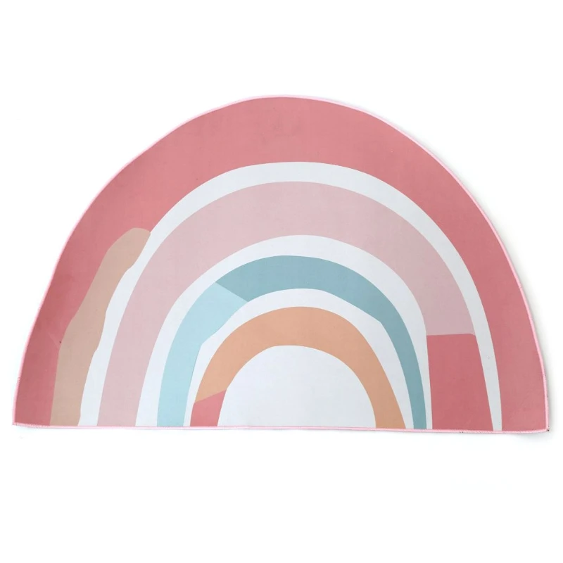 

Rainbow Baby Play Mat Kids Crawling Blanket Floor Rug Children Tents Carpet Bedroom Living Room Decoration Photo Props H055