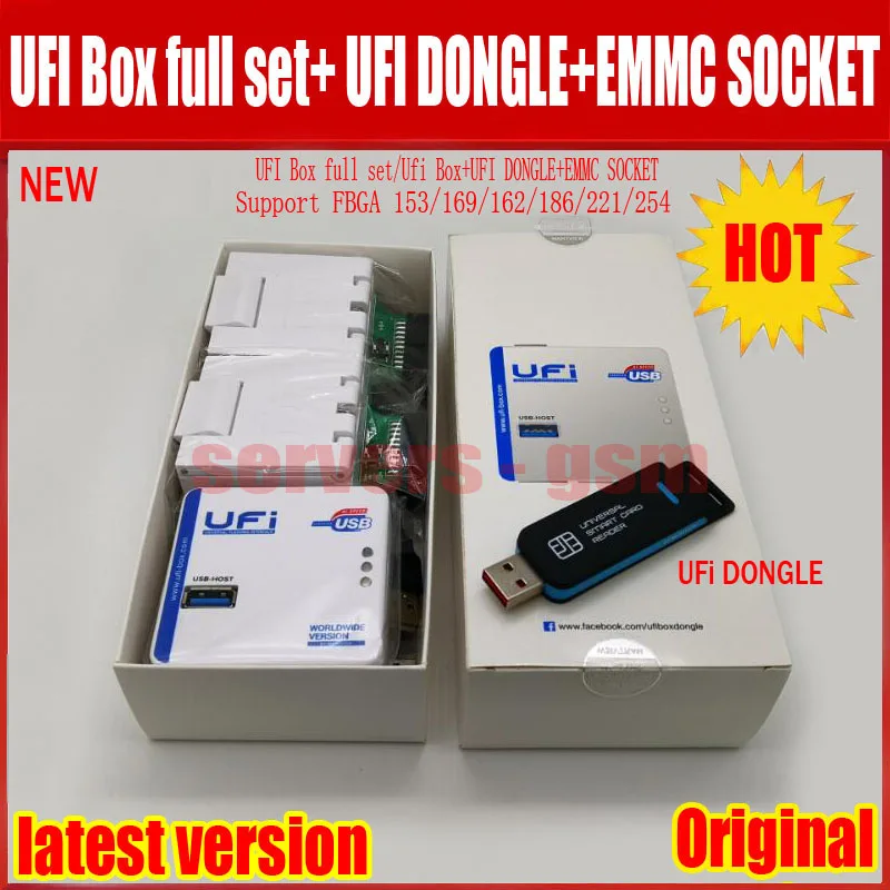 2024 оригинальная коробка UFI полный комплект/коробка Ufi + ключ разъем EMMC поддержка