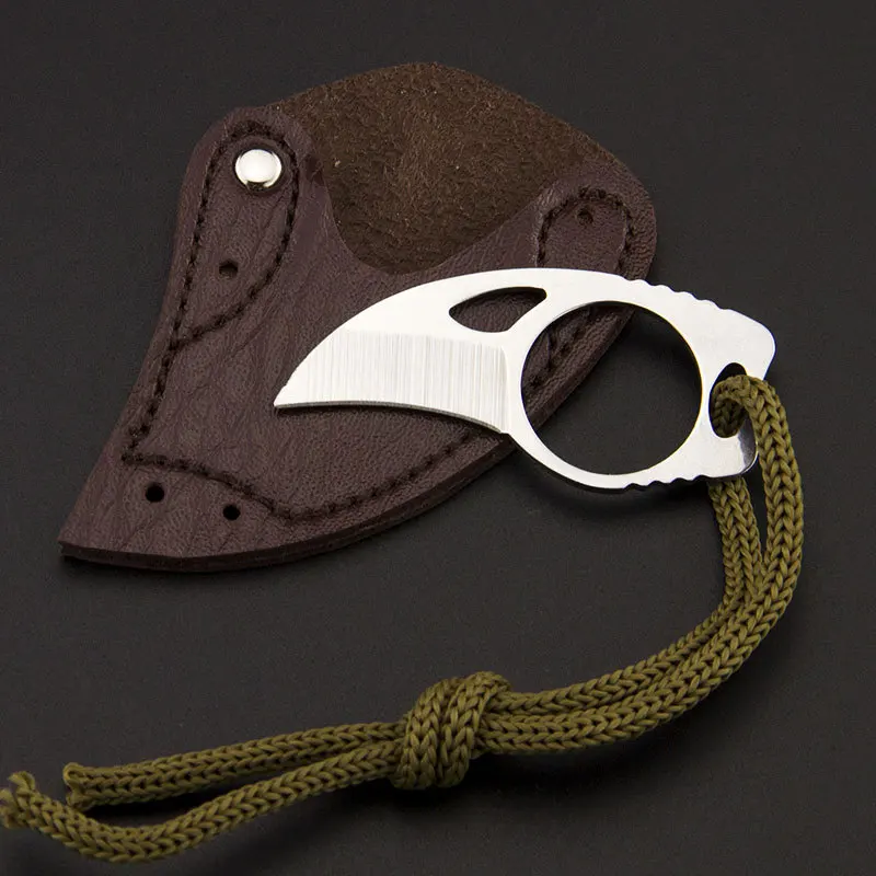 Уличный карманный нож с ремнем портативный прямой Швейцарский резец для