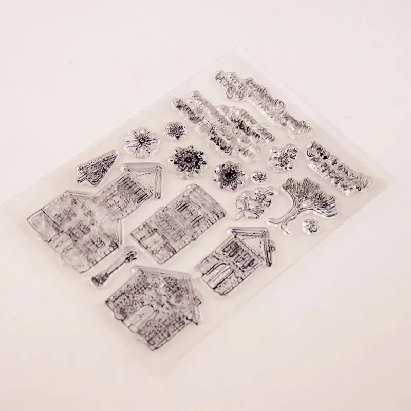 Силиконовый прозрачный штамп для дома сделай сам скрапбукинг рельефная