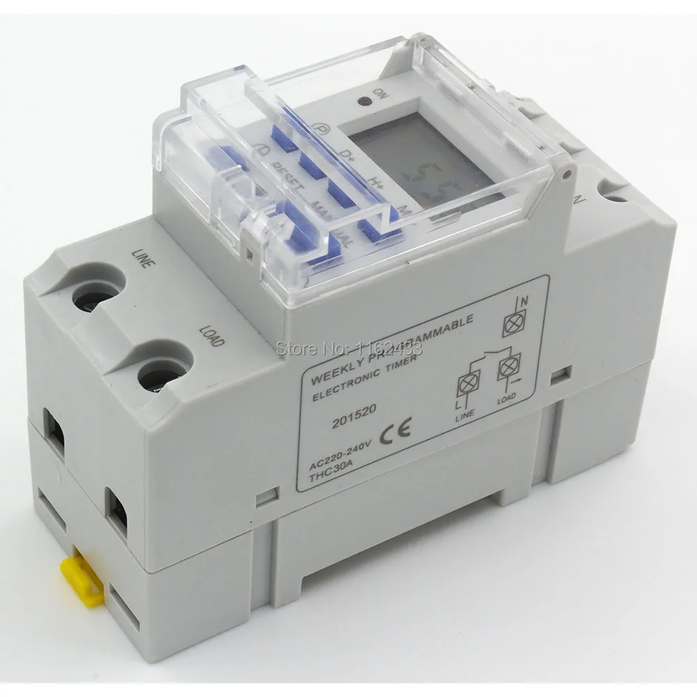 THC30A 30A AC 220V цифровой переключатель времени Еженедельный программируемый электронный таймер 220VAC