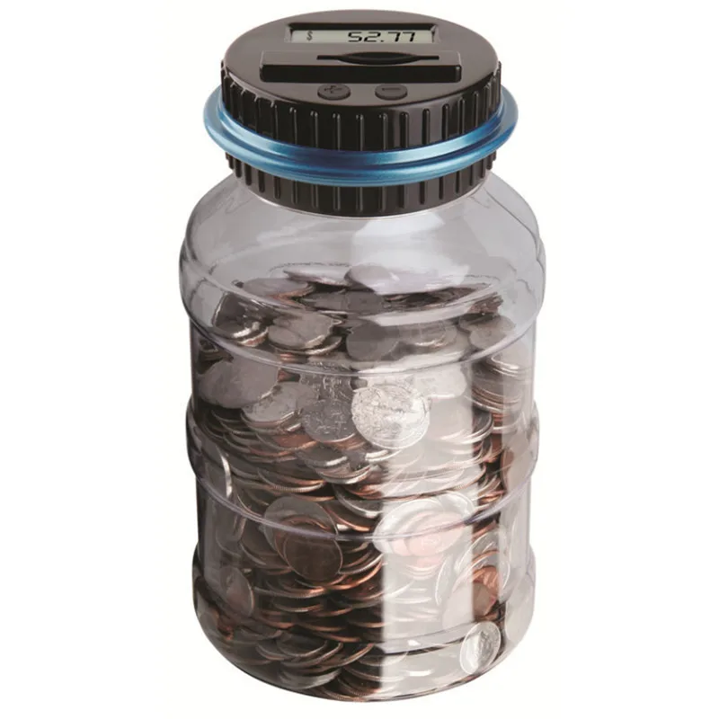 Контейнер для хранения денег на 2 5 л электронный цифровой ЖК-подсчет контейнер