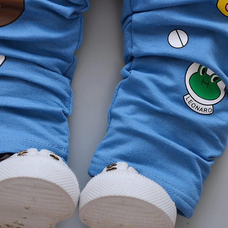 

Spring Autumn Children Cotton Clothes Baby Boy Girl Cartoon Print T Shirt Pants 2Pcs/sets Infant Kids Fashion Toddler Tracksuits