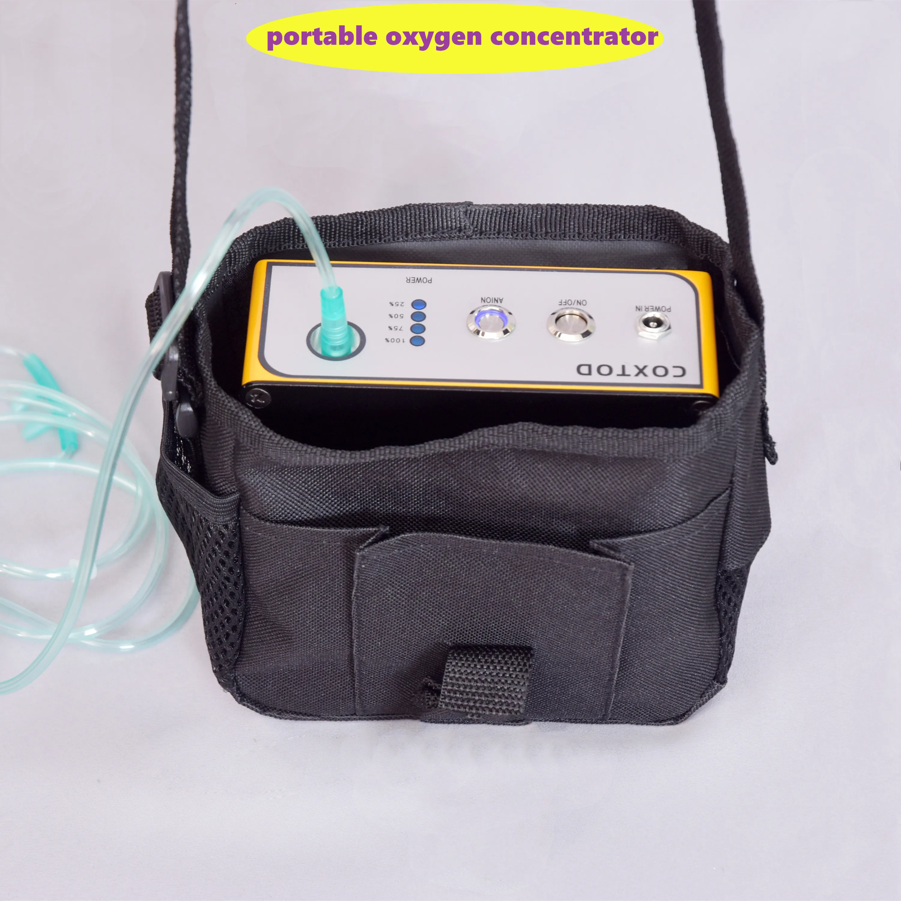 

Handheld 24hrsx7 oxygen concentrator 3L portable oxygen machine with 8hr working in-built battery, car charger and carry bag