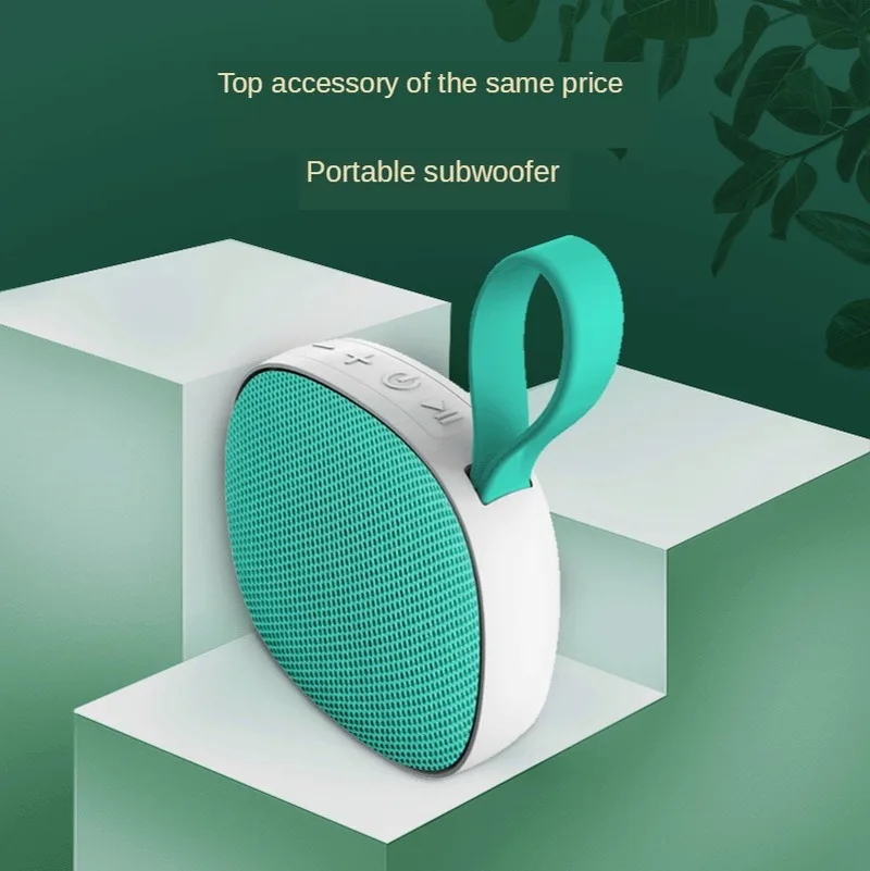 

Mini Wireless Bluetooth Speaker Small Portable Noise Reduction Fabric Waterproof Subwoofer Speaker Small Steel Cannon