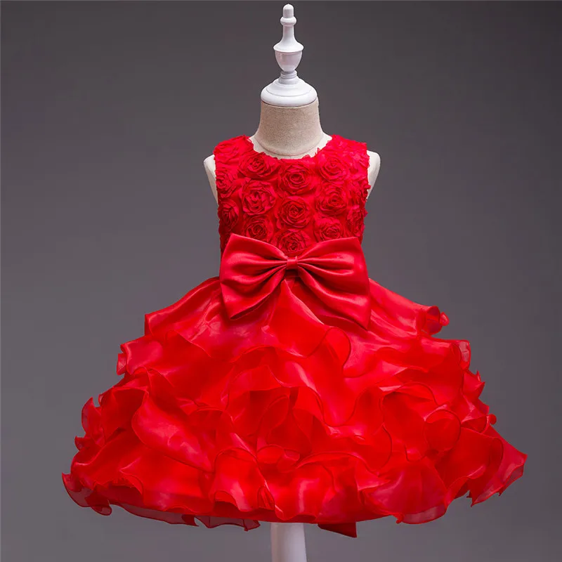

4-10T Girls Wedding Dress Baby Summer children Clothes Kids Party Clothing For Girl's Princess birthday party dresses