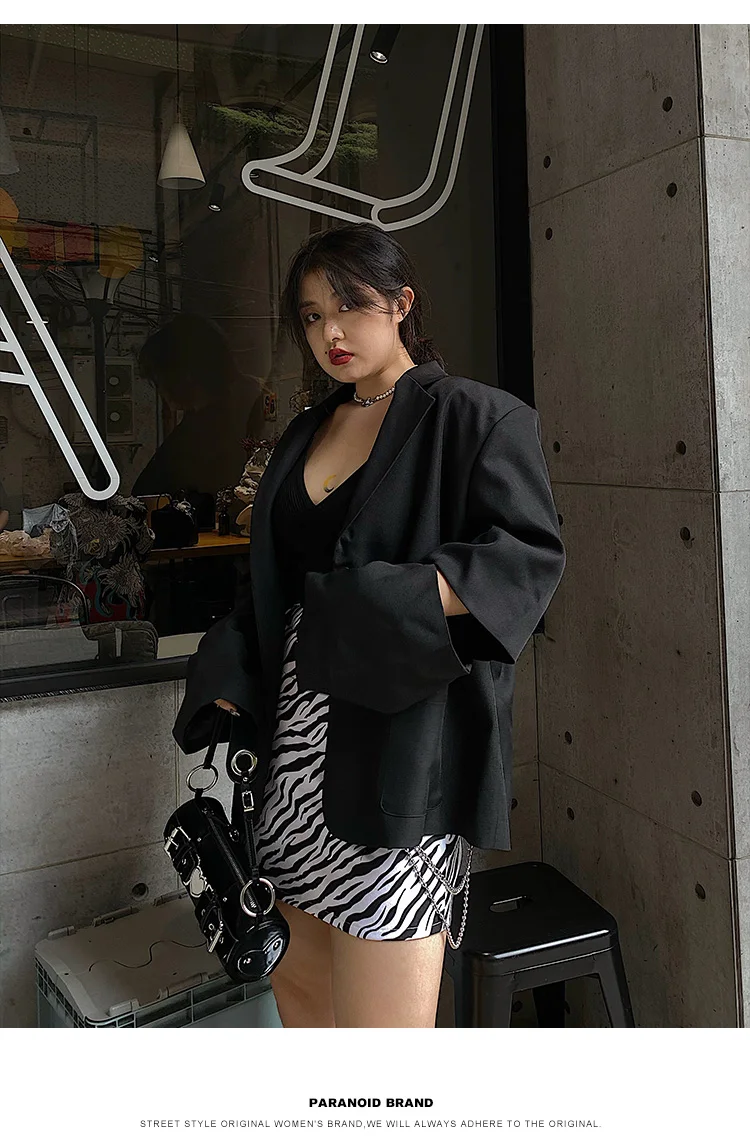 

Skinny skirt Diablo jk street style zebra skirt summer high waist skirt student bag hip skirt