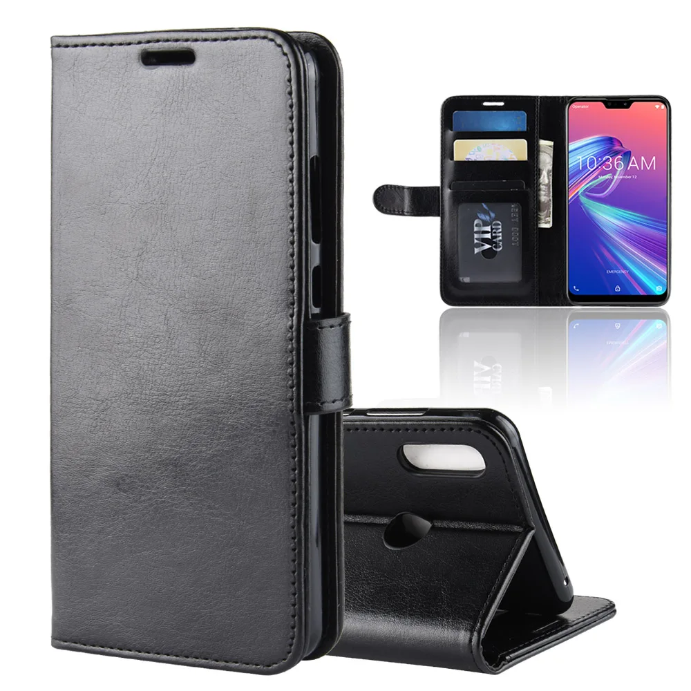 Роскошный кожаный чехол кошелек с откидной крышкой для ASUS ZenFone Max Pro(M2) ZB631KL