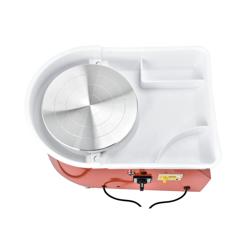 Rueda de alfarer&iacute;a el&eacute;ctrica de 25CM y 350W para el hogar, m&aacute;quina para hacer macetas, trabajo de cer&aacute;mica, bricolaje, herramientas para arcilla, trabajo escolar de cer&aacute;mica-4